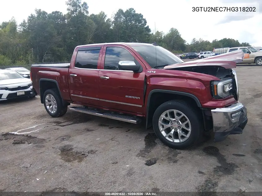 GMC SIERRA 2017, VIN 3GTU2NEC7HG318202