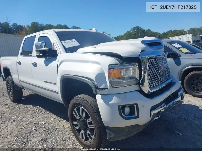GMC SIERRA 2017, VIN 1GT12UEY7HF217025