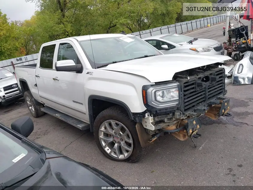 GMC SIERRA 2018, VIN 3GTU2NEC8JG394355