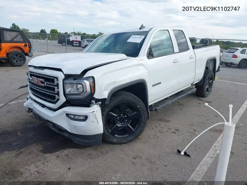 2019 GMC SIERRA VIN 2GTV2LEC9K1102747 — фото 2