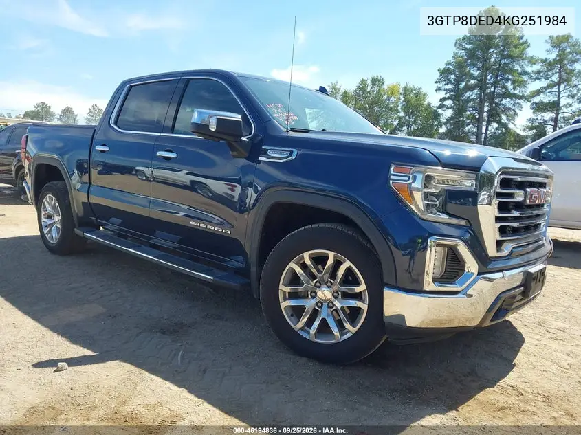 GMC SIERRA 2019, VIN 3GTP8DED4KG251984