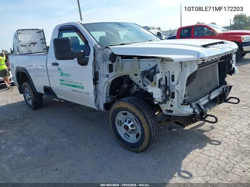 GMC SIERRA 2021, VIN 1GT08LE71MF172203