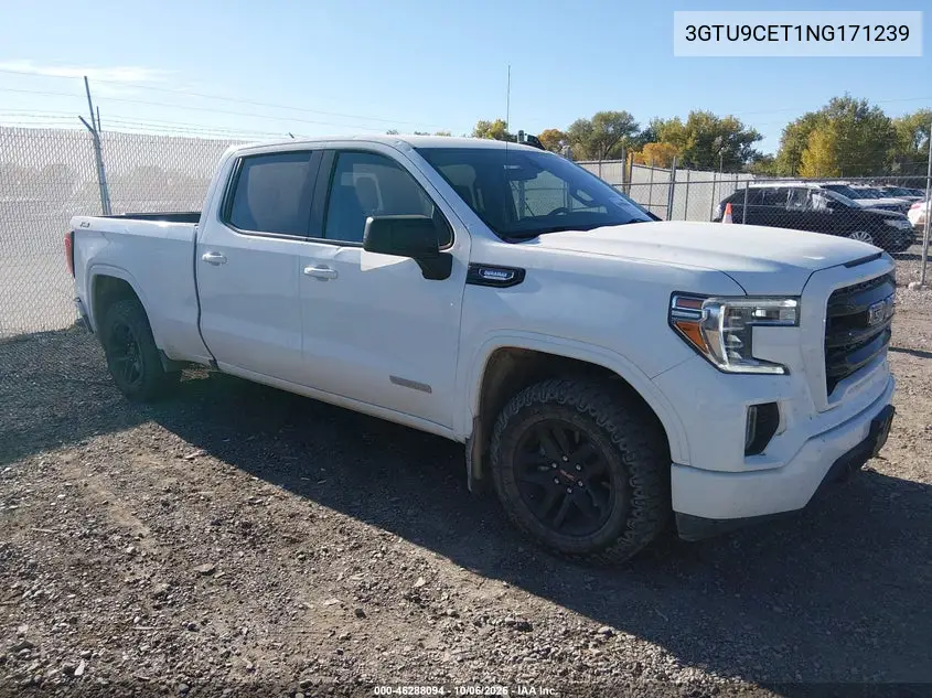GMC SIERRA 2022, VIN 3GTU9CET1NG171239