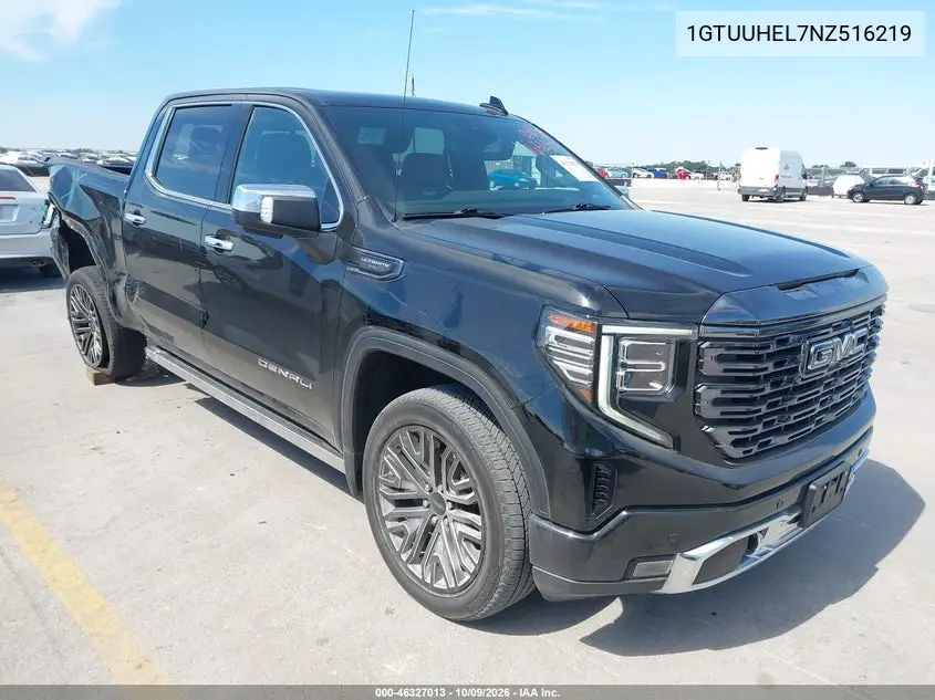 GMC SIERRA 2022, VIN 1GTUUHEL7NZ516219