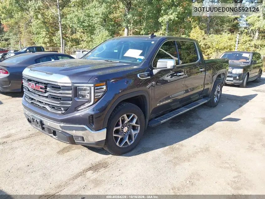 2022 GMC SIERRA VIN 3GTUUDED0NG592124 — фото 2