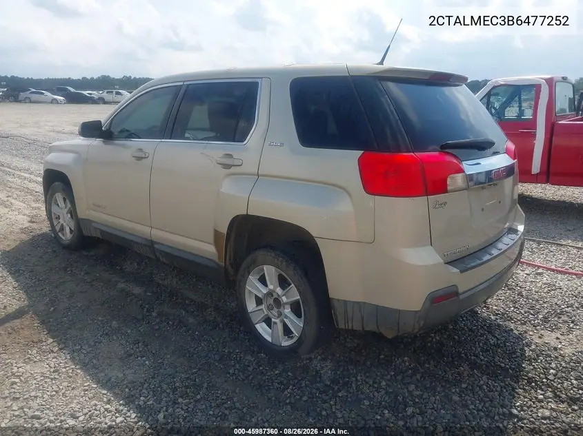 2011 GMC TERRAIN VIN 2CTALMEC3B6477252 — фото 3