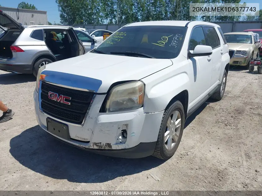 2013 GMC TERRAIN VIN 2GKALMEK1D6377743 — фото 2