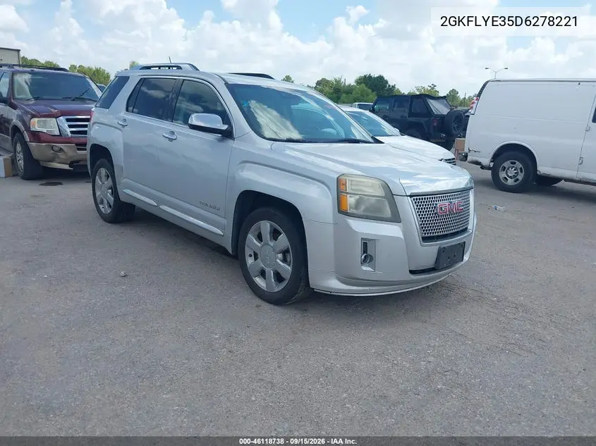 GMC TERRAIN 2013, VIN 2GKFLYE35D6278221