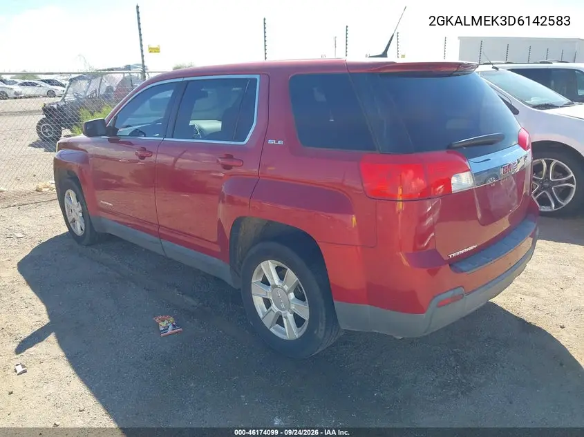 2013 GMC TERRAIN VIN 2GKALMEK3D6142583 — фото 3
