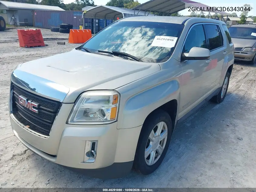 2013 GMC TERRAIN VIN 2GKALMEK3D6343044 — фото 2