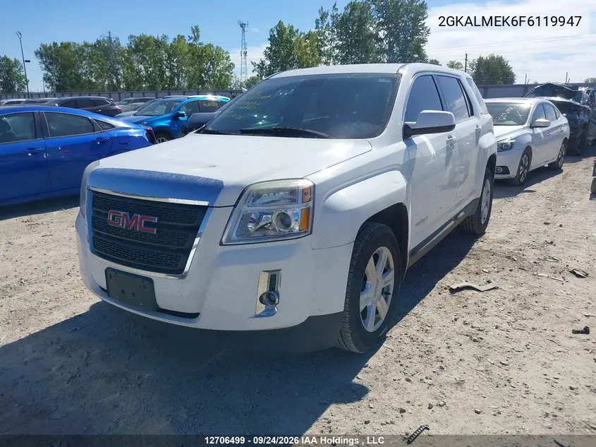2015 GMC TERRAIN VIN 2GKALMEK6F6119947 — фото 2