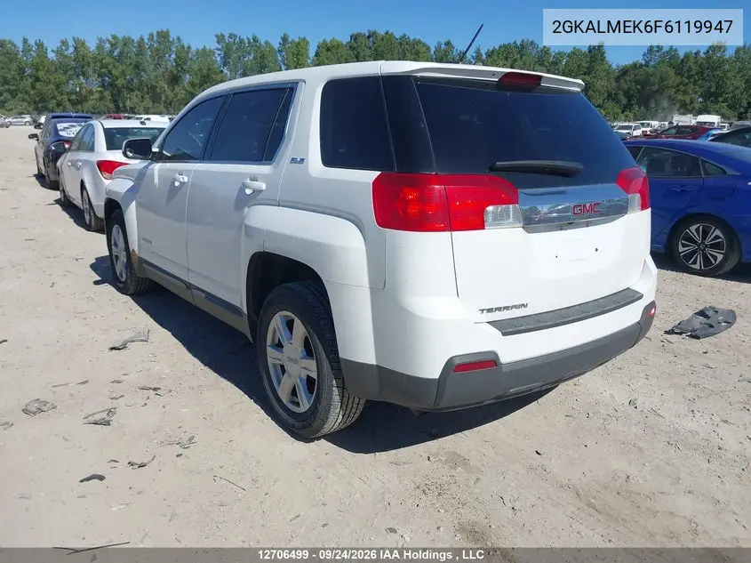 2015 GMC TERRAIN VIN 2GKALMEK6F6119947 — фото 3