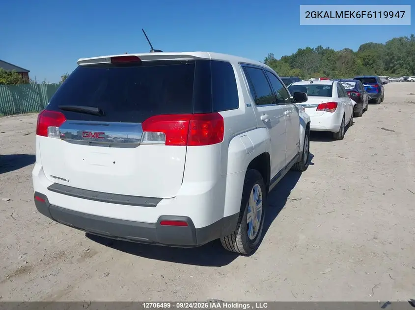 2015 GMC TERRAIN VIN 2GKALMEK6F6119947 — фото 4