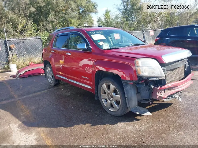 GMC TERRAIN 2015, VIN 2GKFLZE31F6253681