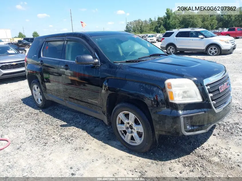GMC TERRAIN 2016, VIN 2GKALMEK0G6207362