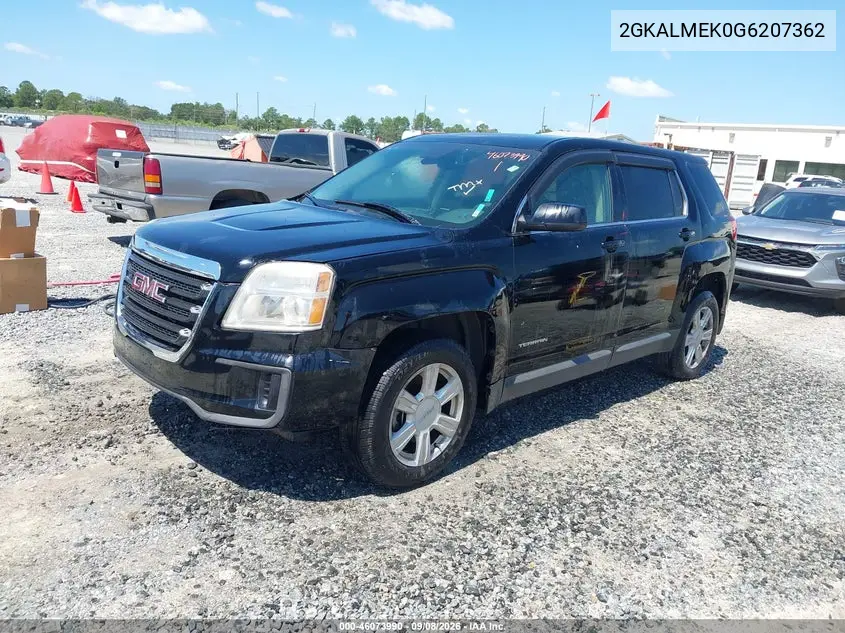 2016 GMC TERRAIN VIN 2GKALMEK0G6207362 — фото 2