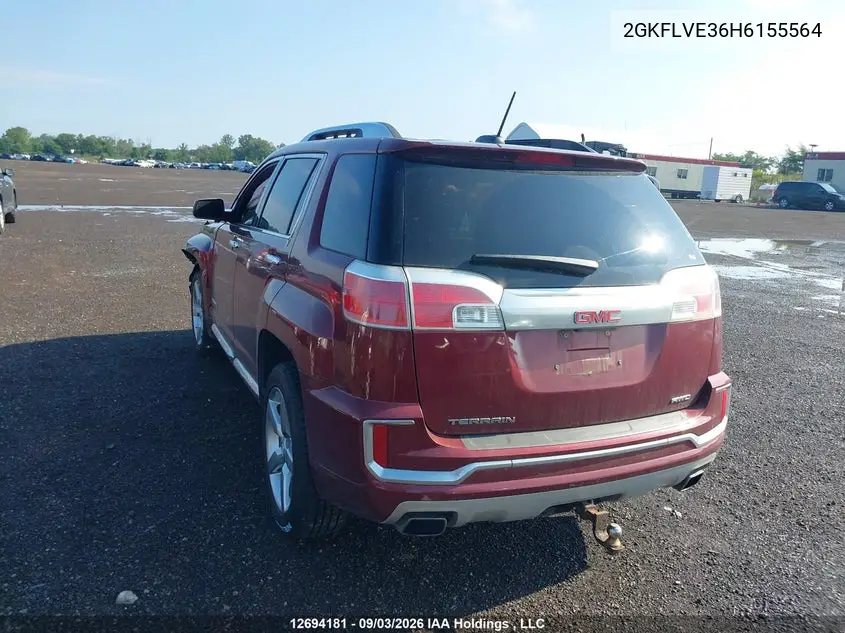 2017 GMC TERRAIN VIN 2GKFLVE36H6155564 — фото 3