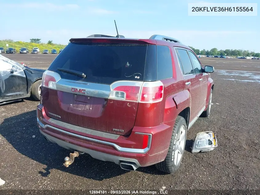 2017 GMC TERRAIN VIN 2GKFLVE36H6155564 — фото 4
