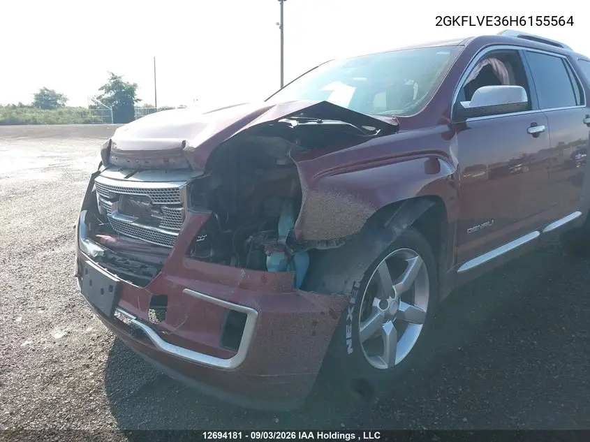 2017 GMC TERRAIN VIN 2GKFLVE36H6155564 — фото 6
