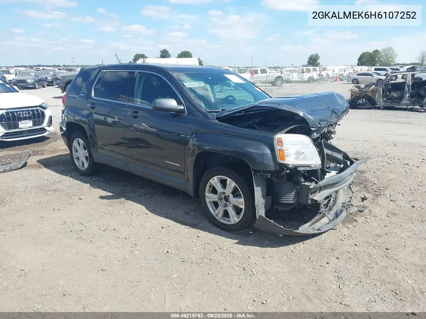 GMC TERRAIN 2017, VIN 2GKALMEK6H6107252