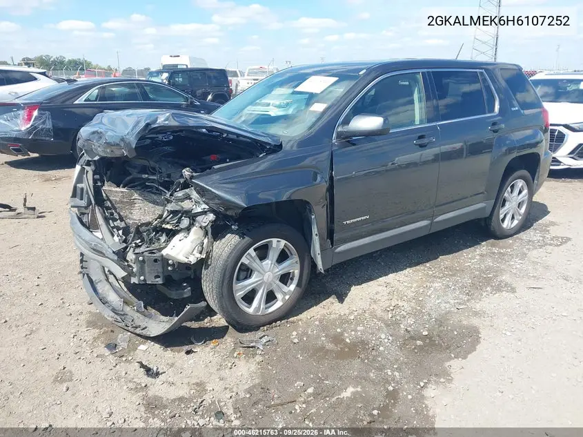 2017 GMC TERRAIN VIN 2GKALMEK6H6107252 — фото 2
