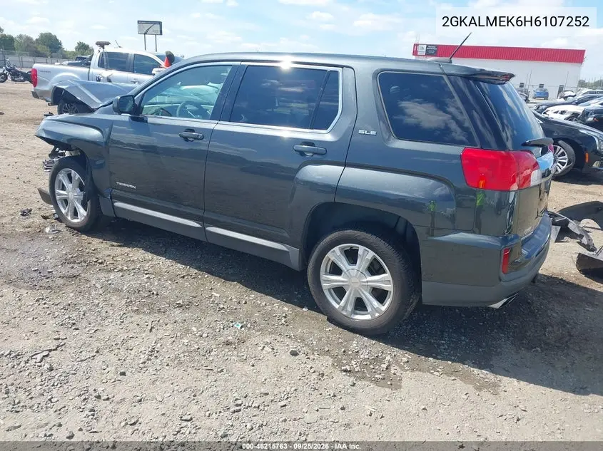2017 GMC TERRAIN VIN 2GKALMEK6H6107252 — фото 3