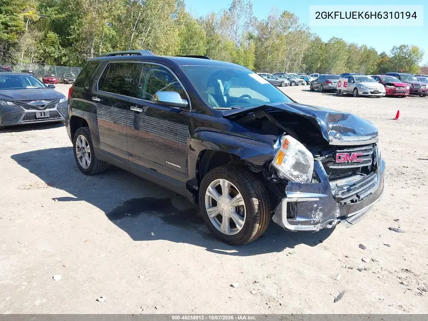 GMC TERRAIN 2017, VIN 2GKFLUEK6H6310194