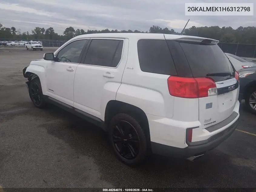 2017 GMC TERRAIN VIN 2GKALMEK1H6312798 — фото 3