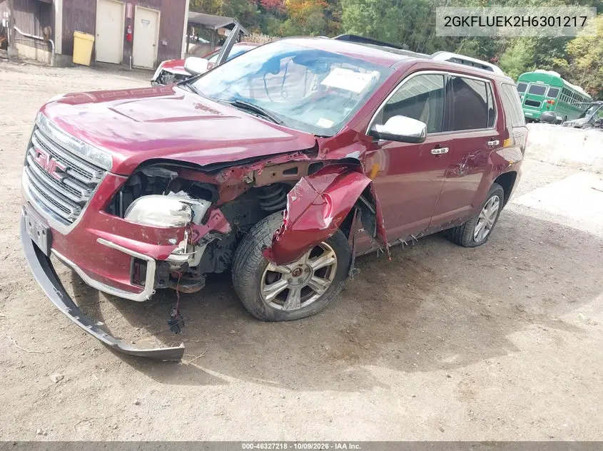 2017 GMC TERRAIN VIN 2GKFLUEK2H6301217 — фото 2