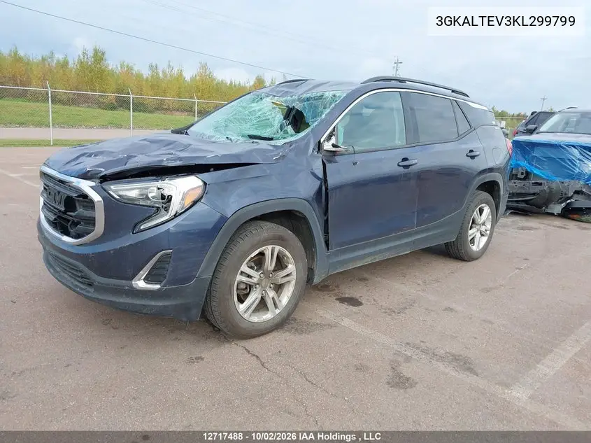 2019 GMC TERRAIN VIN 3GKALTEV3KL299799 — фото 2
