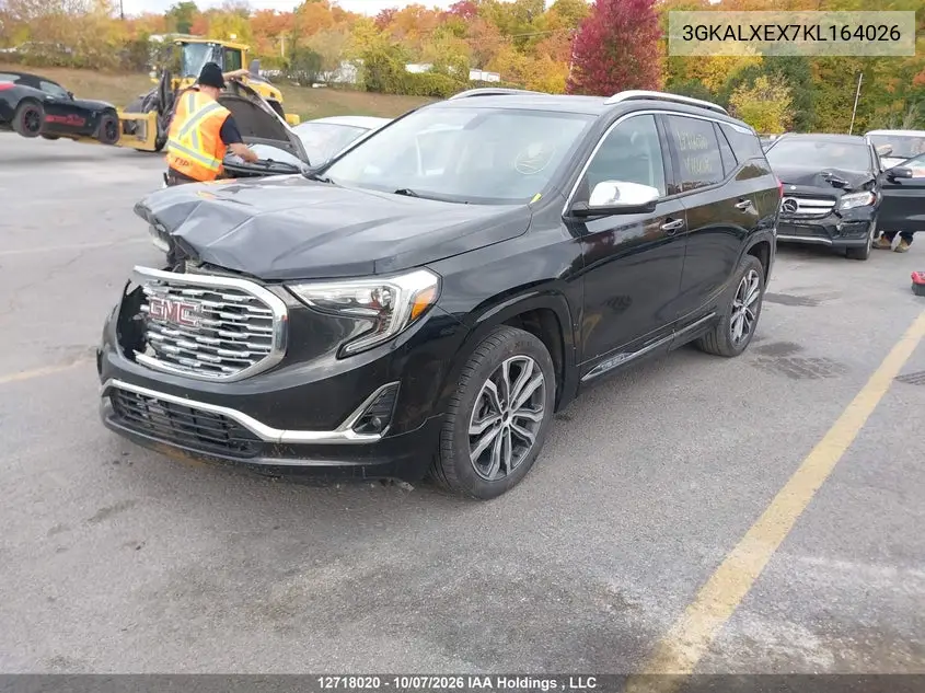 2019 GMC TERRAIN VIN 3GKALXEX7KL164026 — фото 2