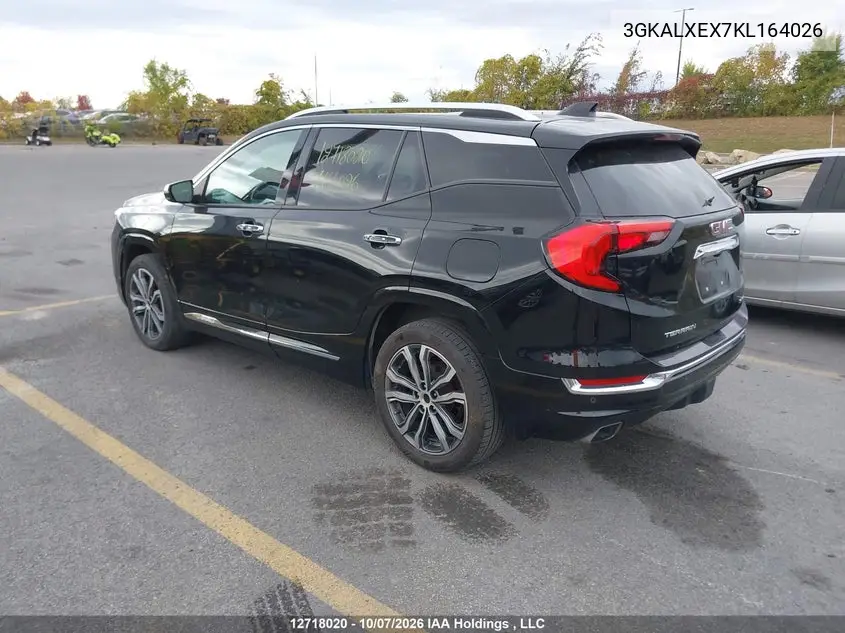 2019 GMC TERRAIN VIN 3GKALXEX7KL164026 — фото 3