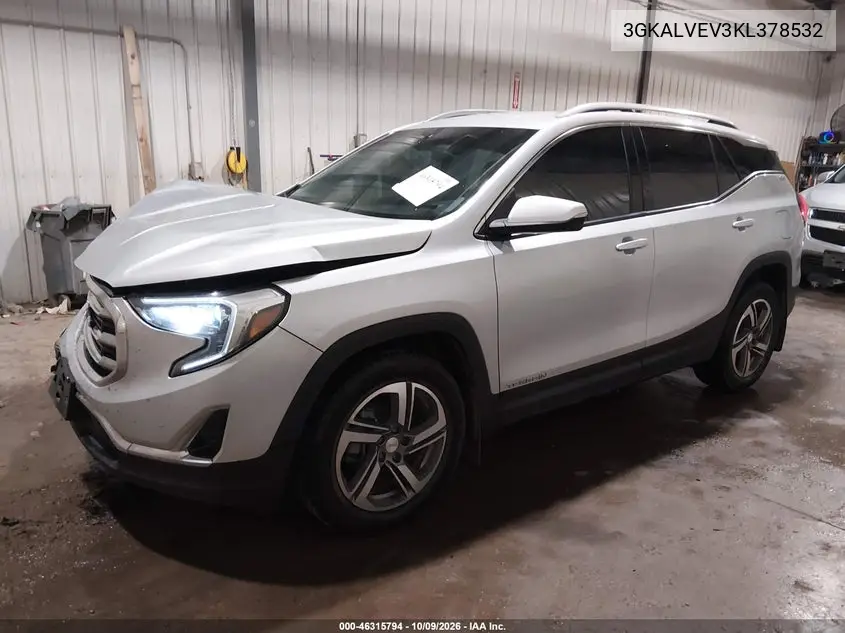 2019 GMC TERRAIN VIN 3GKALVEV3KL378532 — фото 2