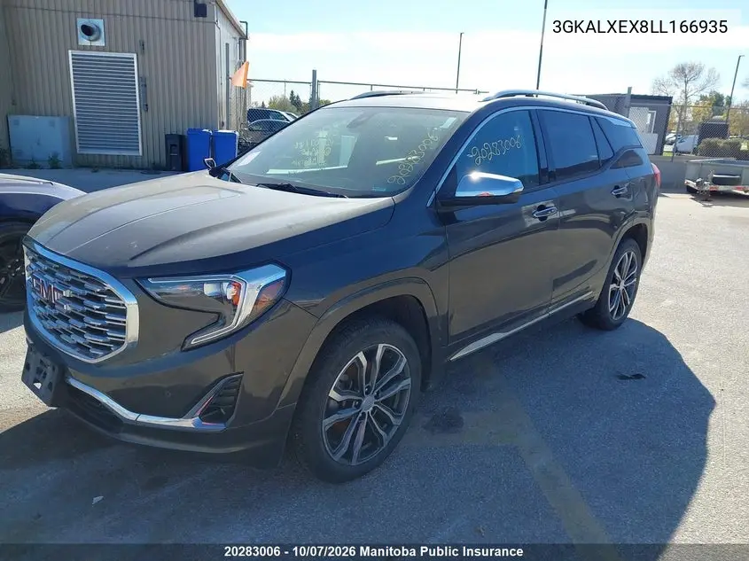 2020 GMC TERRAIN VIN 3GKALXEX8LL166935 — фото 2