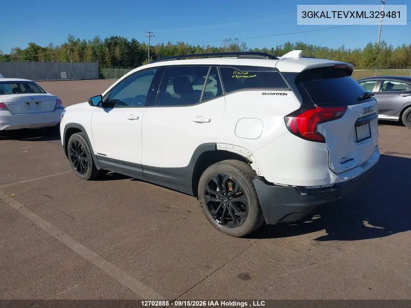 2021 GMC TERRAIN VIN 3GKALTEVXML329481 — фото 3