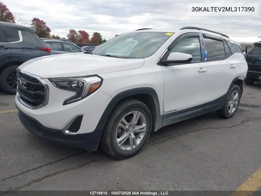 2021 GMC TERRAIN VIN 3GKALTEV2ML317390 — фото 2