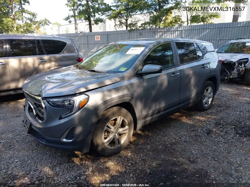 2021 GMC TERRAIN VIN 3GKALMEVXML316557 — фото 2