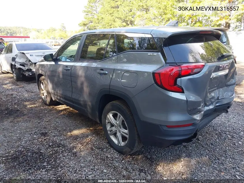 2021 GMC TERRAIN VIN 3GKALMEVXML316557 — фото 3