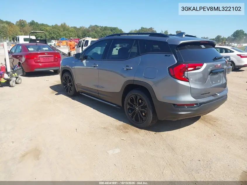 2021 GMC TERRAIN VIN 3GKALPEV8ML322102 — фото 3