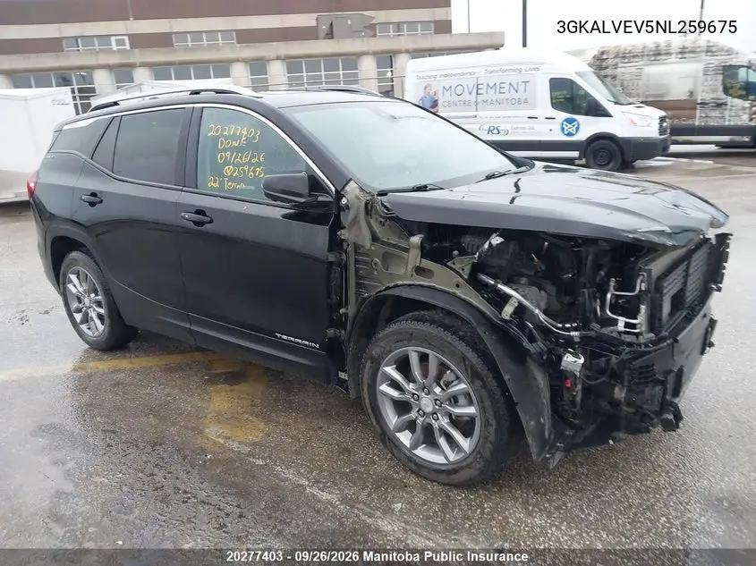 GMC TERRAIN 2022, VIN 3GKALVEV5NL259675