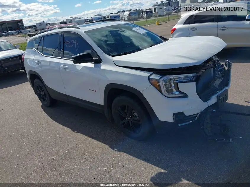 GMC TERRAIN 2022, VIN 3GKALYEV0NL200017