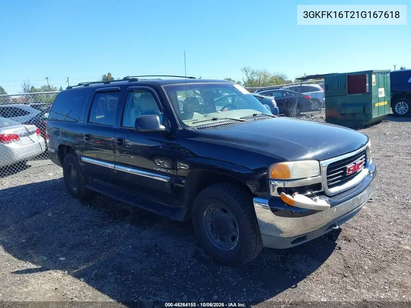 GMC YUKON 2001, VIN 3GKFK16T21G167618