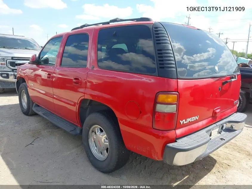 2001 GMC YUKON VIN 1GKEC13T91J121909 — фото 3