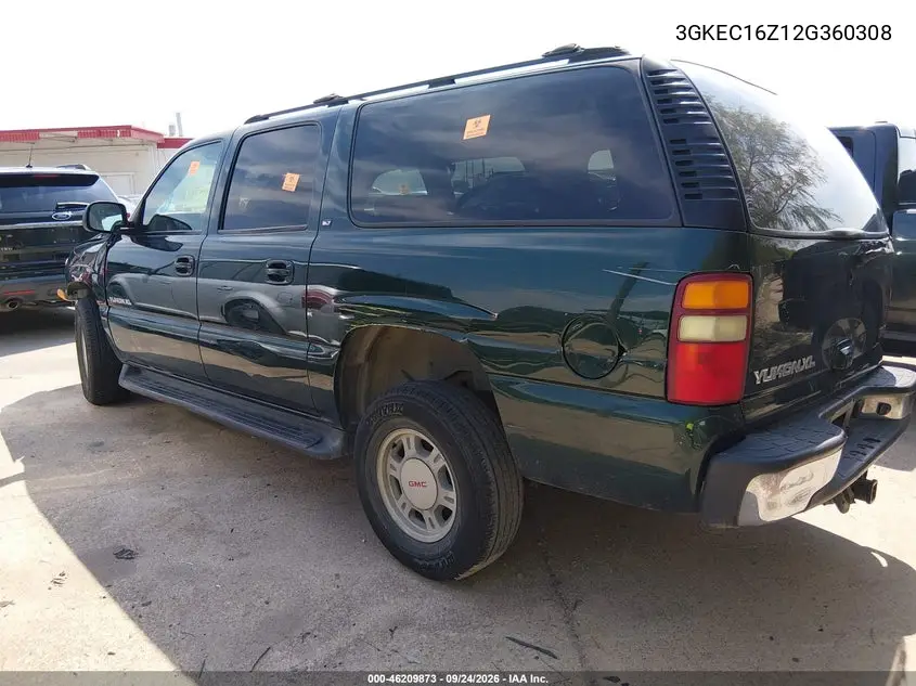 2002 GMC YUKON VIN 3GKEC16Z12G360308 — фото 3