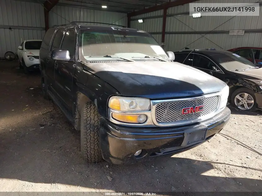 GMC YUKON 2002, VIN 1GKFK66UX2J141998
