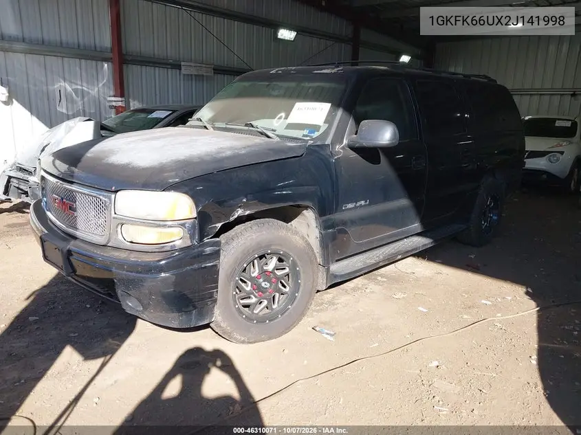 2002 GMC YUKON VIN 1GKFK66UX2J141998 — фото 2