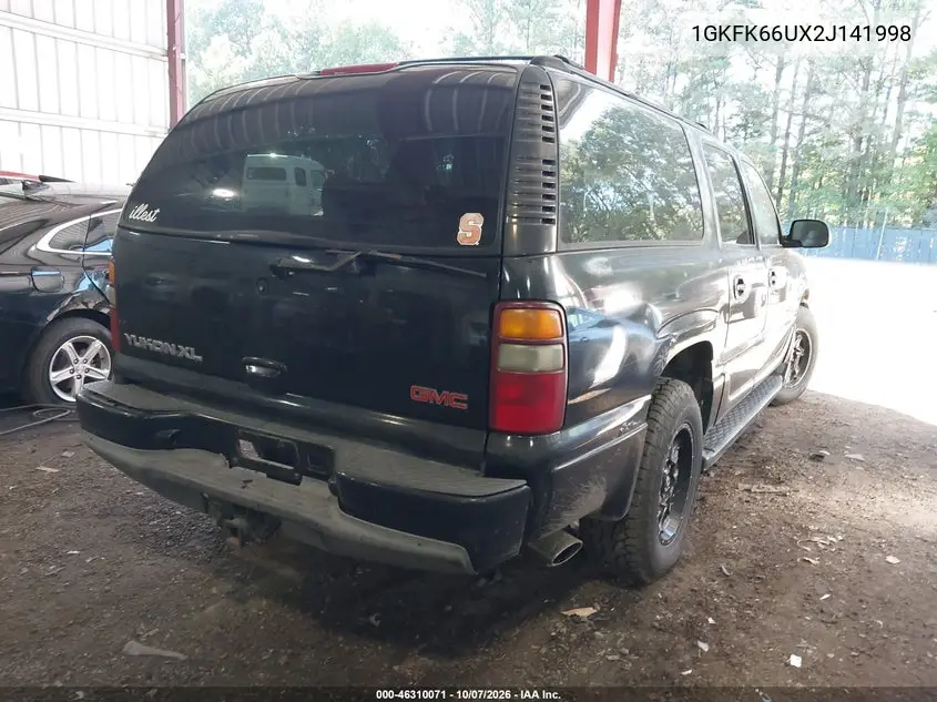 2002 GMC YUKON VIN 1GKFK66UX2J141998 — фото 4