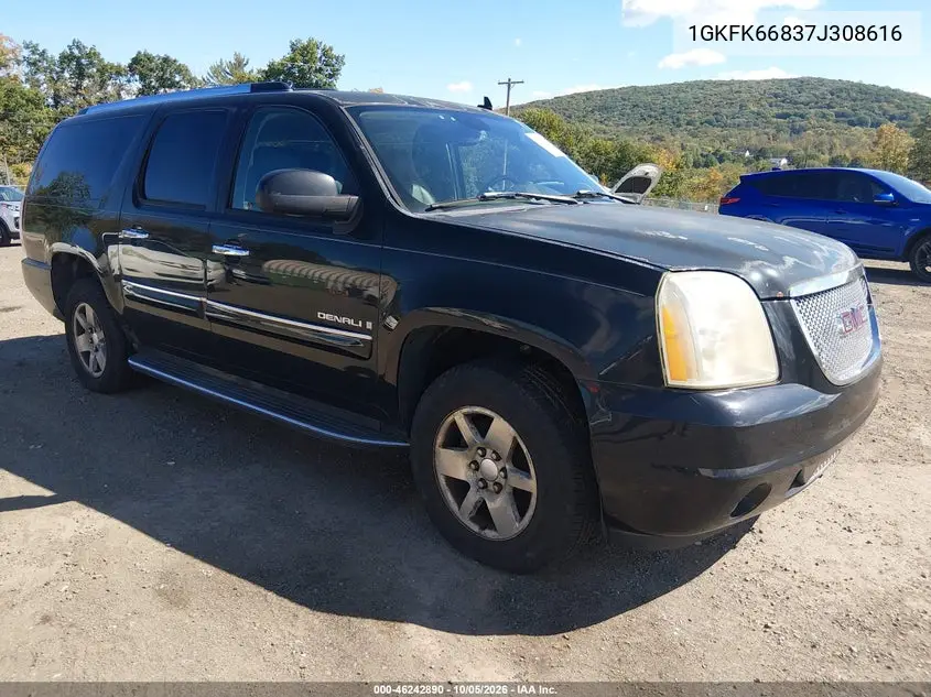 GMC YUKON 2007, VIN 1GKFK66837J308616