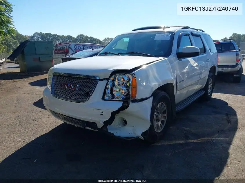 2007 GMC YUKON VIN 1GKFC13J27R240740 — фото 2