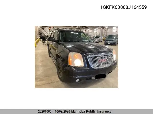 GMC YUKON 2008, VIN 1GKFK63808J164559